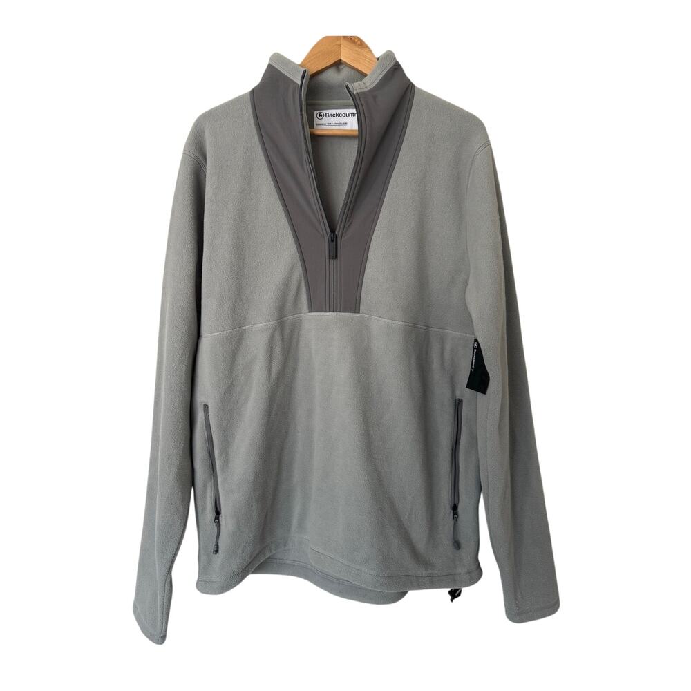 Backcountry Huxley‎ Fleece 1/4 Zip Pullover Neutral Gray Size XL NWT